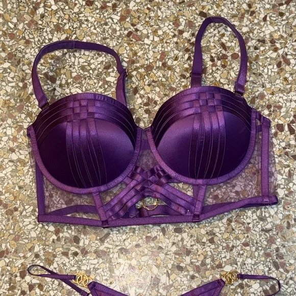 Honey Birdette Tamara Bra and Thong Set - Picture 4 of 7